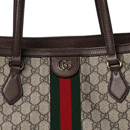 Gucci GG Supreme Monogram Medium Ophidia Shopping Tote Brown 9 of 11