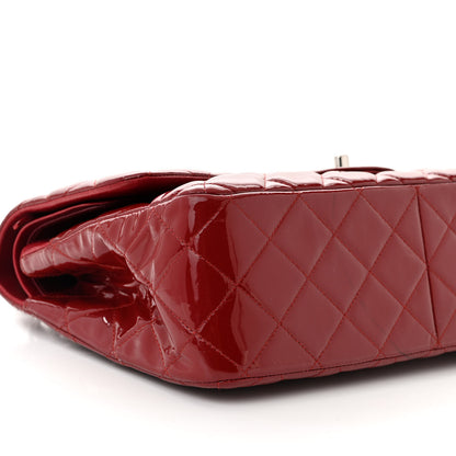 Chanel Patent Calfskin Quilted Jumbo Double Flap Red 8 of 11