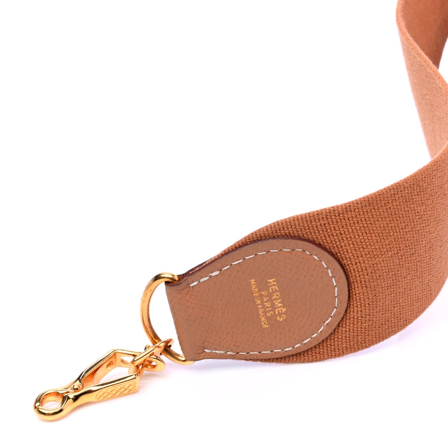 Hermes Toile Courchevel Shoulder Strap Gold 4 of 4