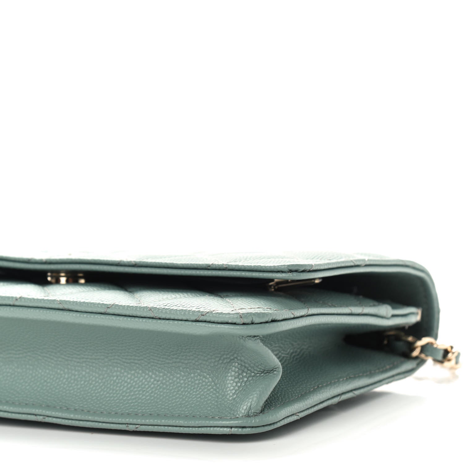 Chanel Caviar Quilted Wallet On Chain WOC Light Green 10 of 10