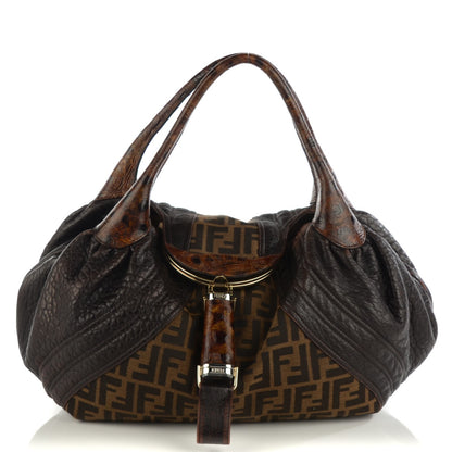 Fendi Zucca Nappa Nuvolata Vitello Tortuga Spy Tobacco Moro 1 of 8
