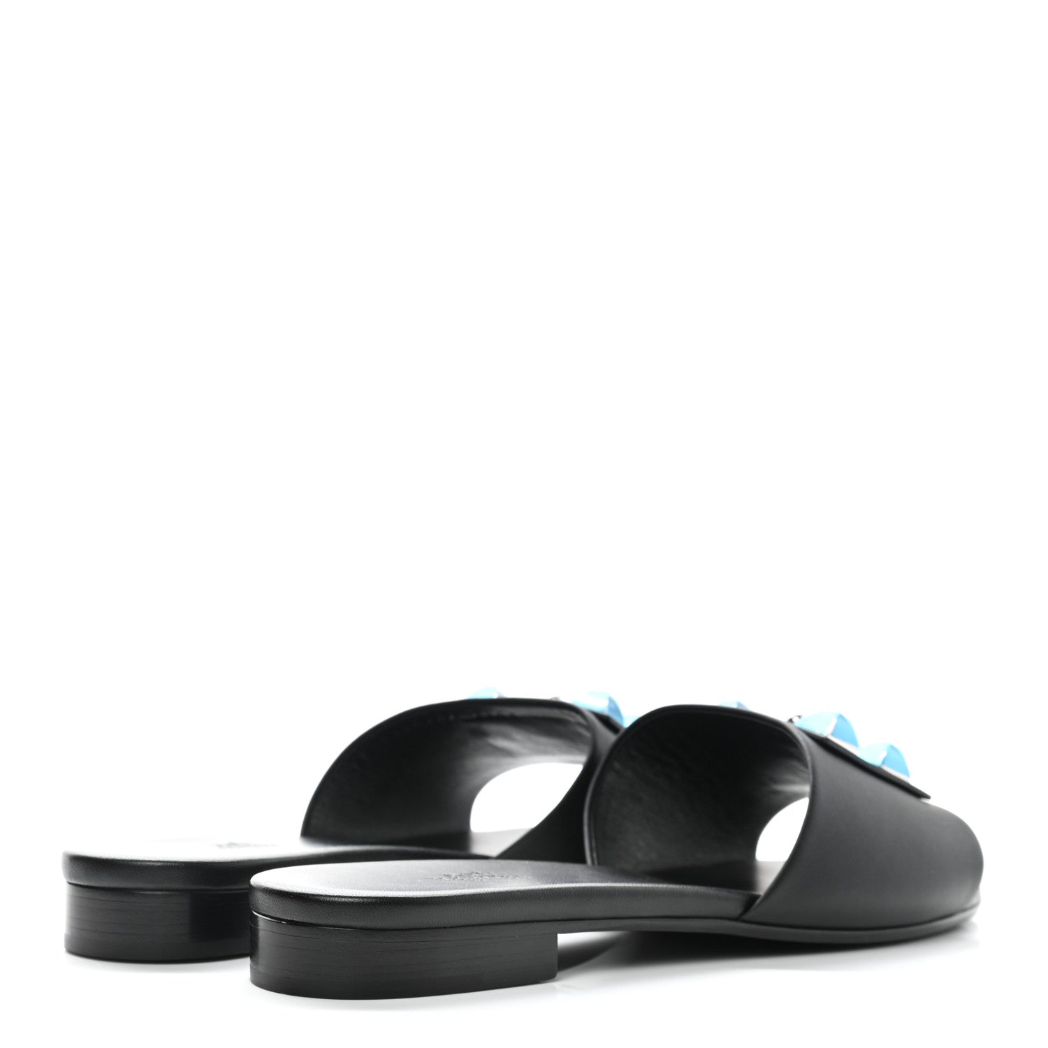 Hermes Calfskin Dune Sandals 39.5 Black 4 of 9