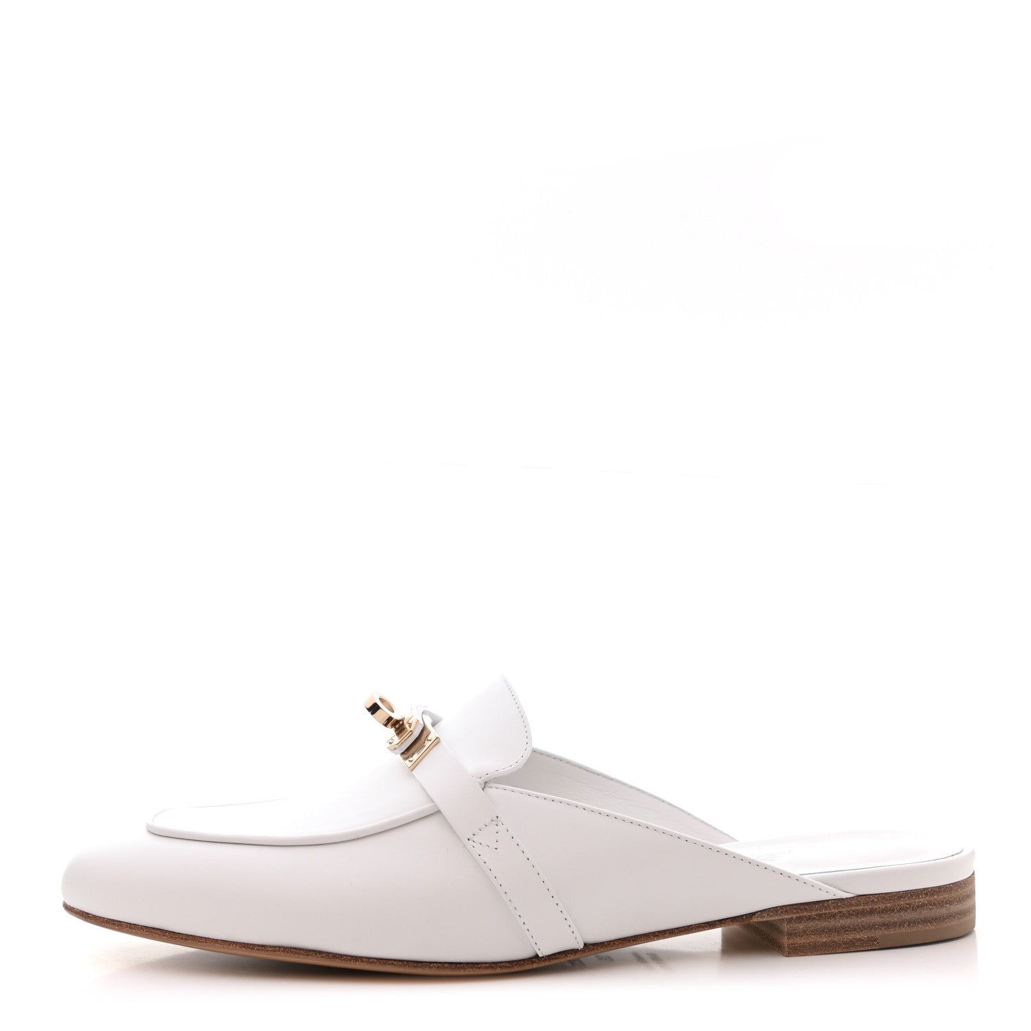 Hermes Calfskin Oz Mules 39 White 1 of 9