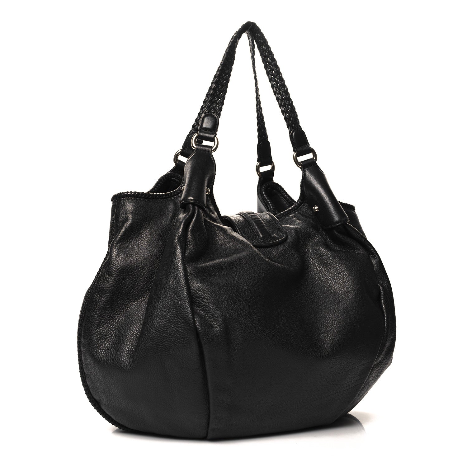 Gucci Pebbled Calfskin Medium Marrakech Shoulder Bag Black 3 of 10
