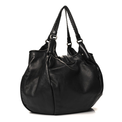 Gucci Pebbled Calfskin Medium Marrakech Shoulder Bag Black 3 of 10