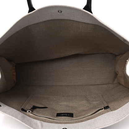 Saint Laurent Linen Calfskin Rive Gauche Tote Optic White 4 of 7