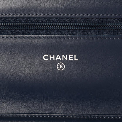 Chanel Caviar Timeless CC Wallet On Chain WOC Blue 6 of 13