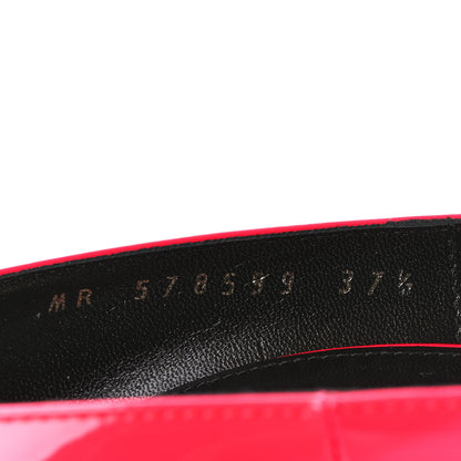 Saint Laurent Patent Calfskin Kiki 100 Pumps 37.5 Fuxia Fluo 8 of 9