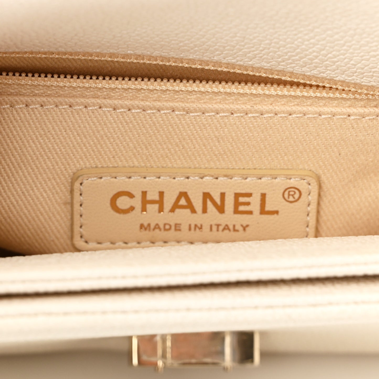 Grained Calfskin Quilted Small Cuba Top Handle Flap White