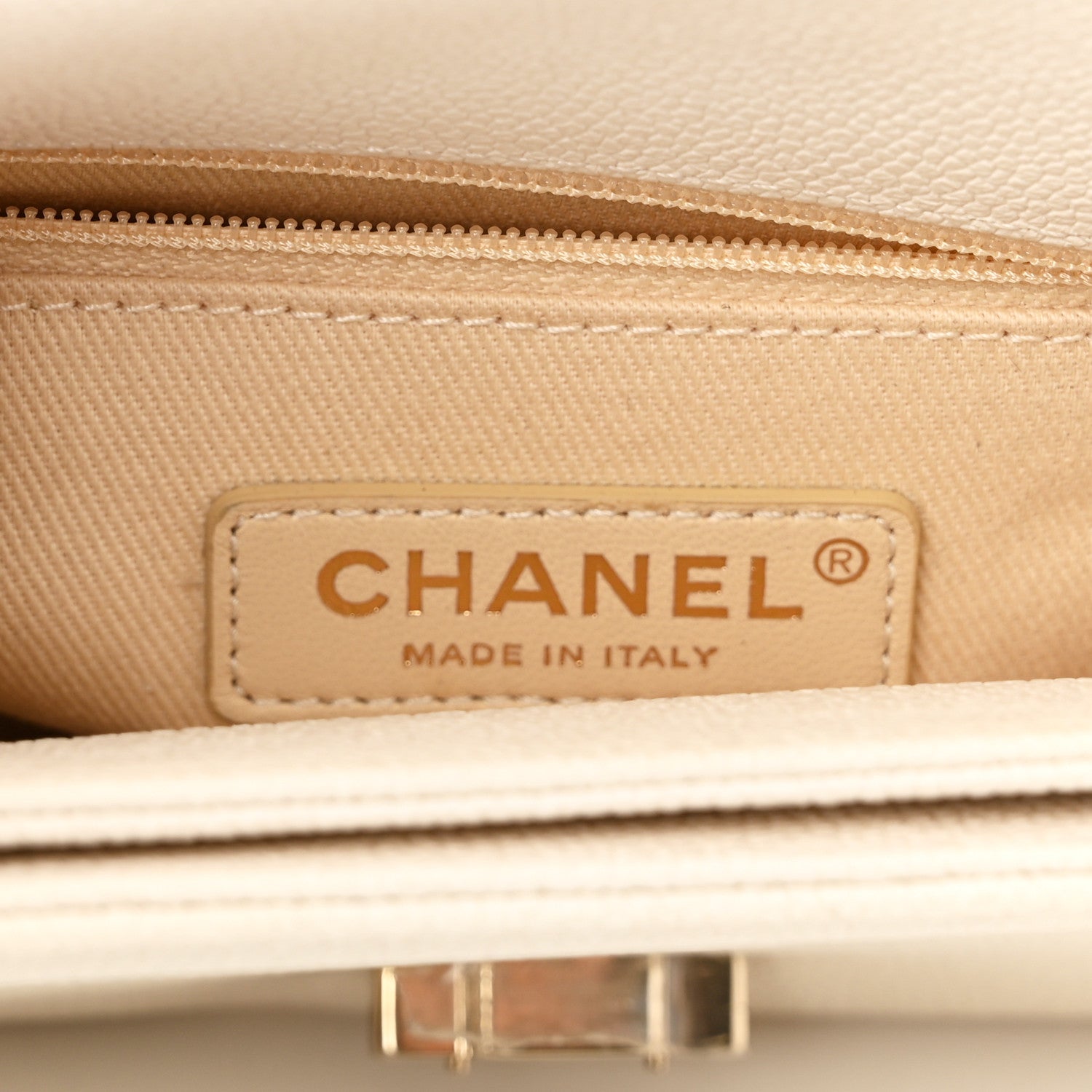 Chanel Grained Calfskin Quilted Small Cuba Top Handle Flap White 5 of 9