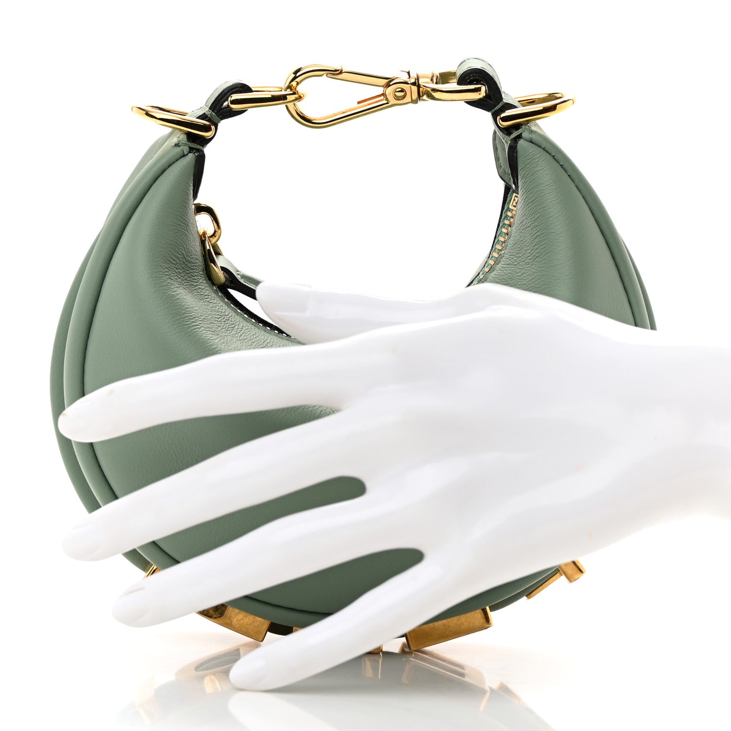 Vitello Grace New Matte Nano Fendigraphy Hobo Charm Menta