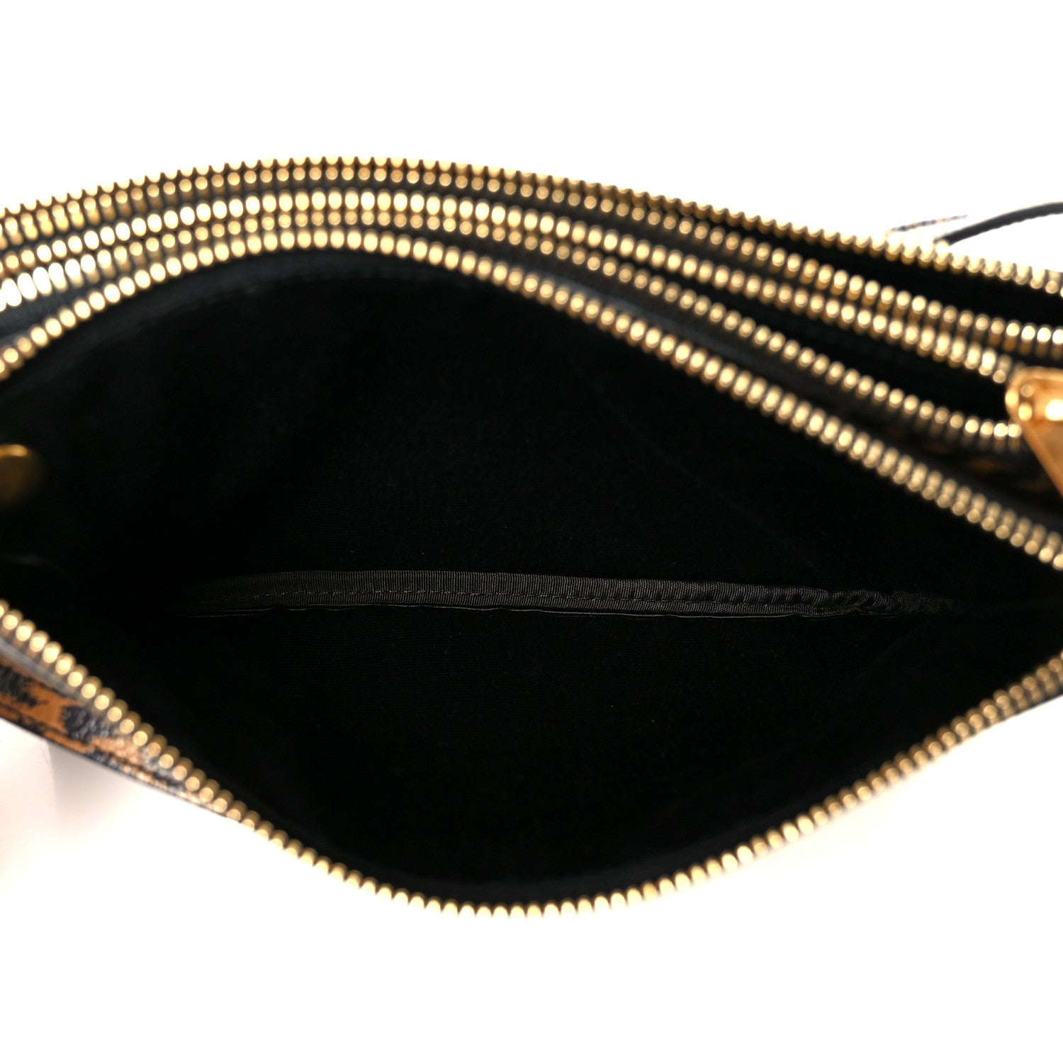 Celine Goatskin Leopard Printed Small Trio Crossbody Bag Brown Black 7 of 12