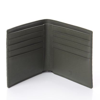 MCM Visetos Bi-Fold Wallet Dark Green 4 of 5