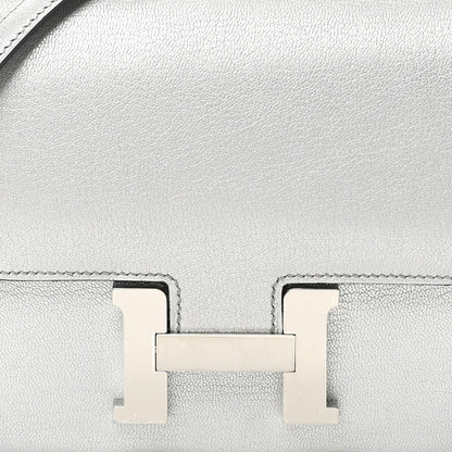 Hermes Metallic Chevre Chamkilight Constance 18 Argent 9 of 12