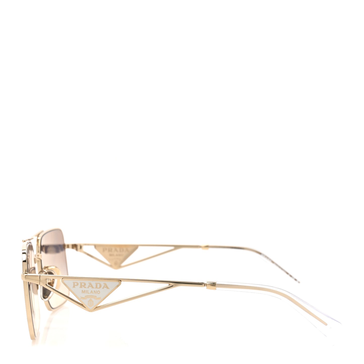 Metal Symbole Triangle Logo Sunglasses SPR A52 Gold Blue