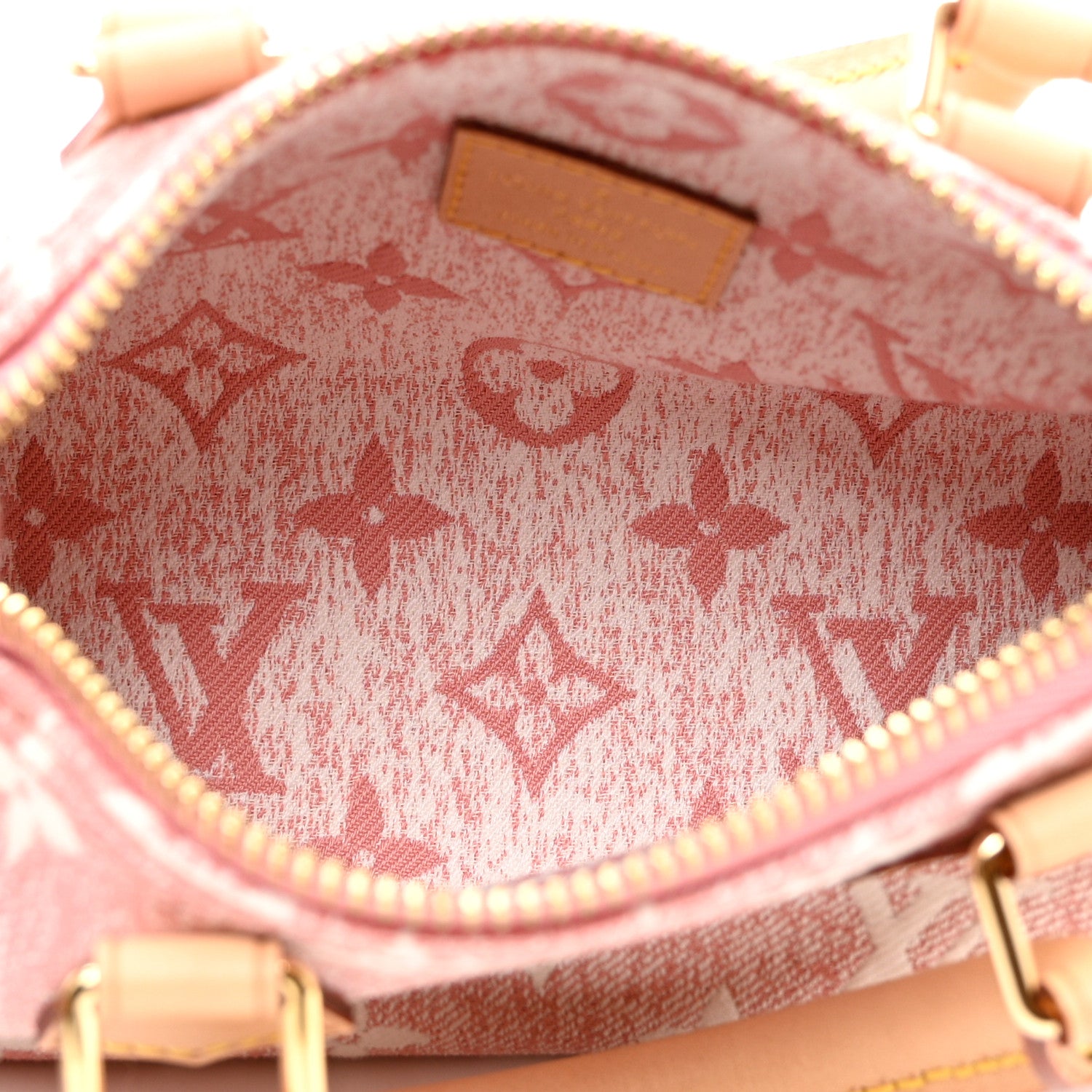 Louis Vuitton Monogram Jacquard Denim Nano Speedy Bandouliere Pink 4 of 6