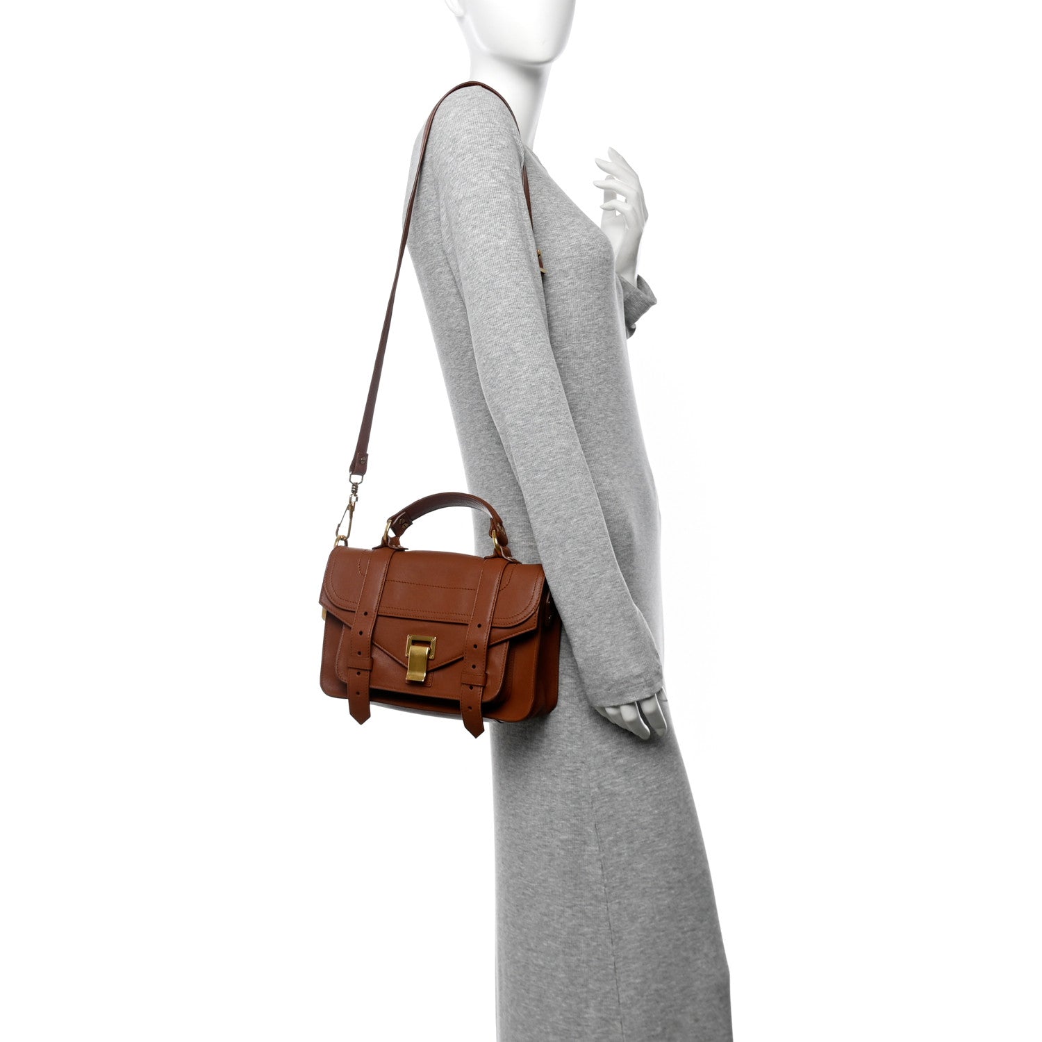 Proenza Schouler Lambskin Tiny PS1 Satchel Saddle 2 of 10