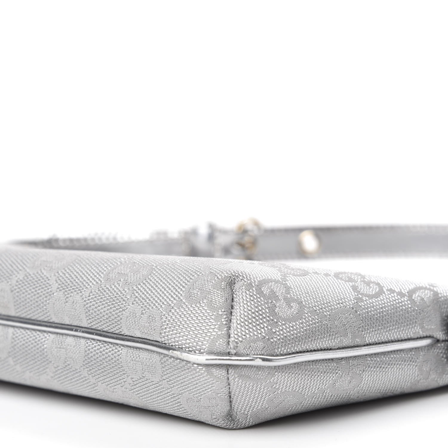 Gucci Metallic Monogram Pretty Boat Pochette Silver 7 of 10