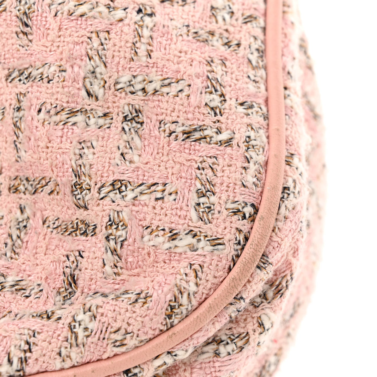 Tweed Boucle Knitting Bag Pink