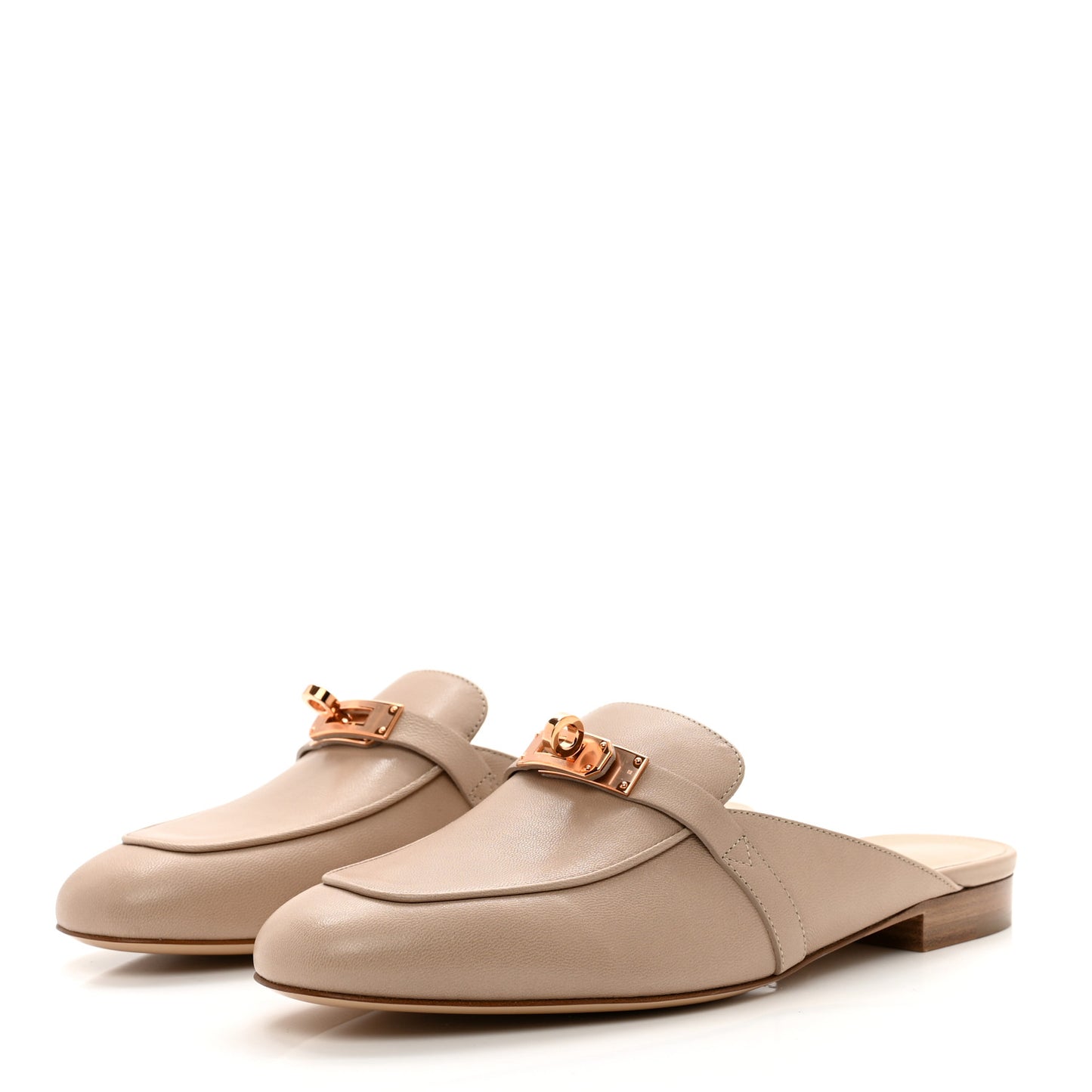 Calfskin Oz Mules 38 Blanc Gomme