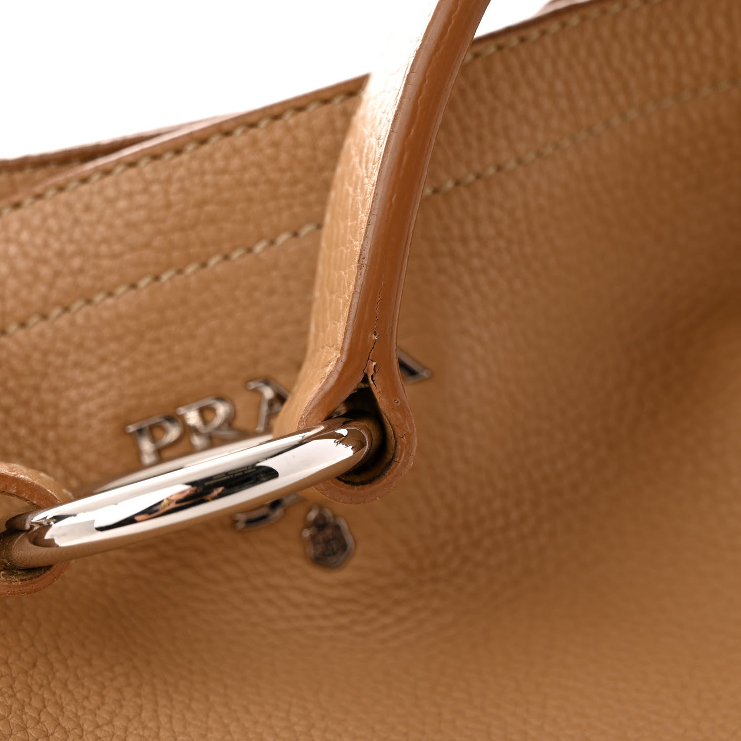 Prada Vitello Daino Side Pocket Hobo Sabbia 11 of 13