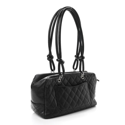 Chanel Calfskin Quilted Large Cambon Bowler Black 3 of 15