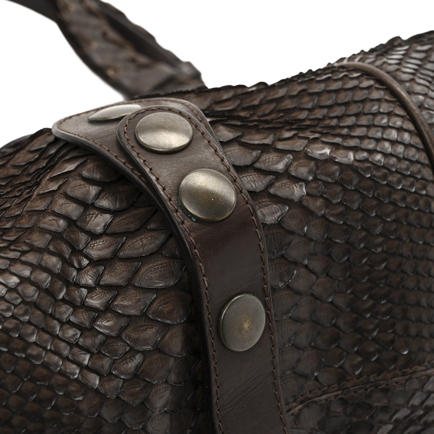 Chloe Snakeskin Silverado Shoulder Bag Dark Brown 22 of 23
