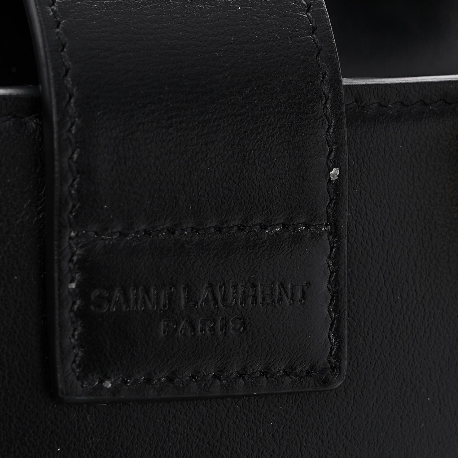 Saint Laurent Calfskin Monogram Baby Cabas Black 11 of 11