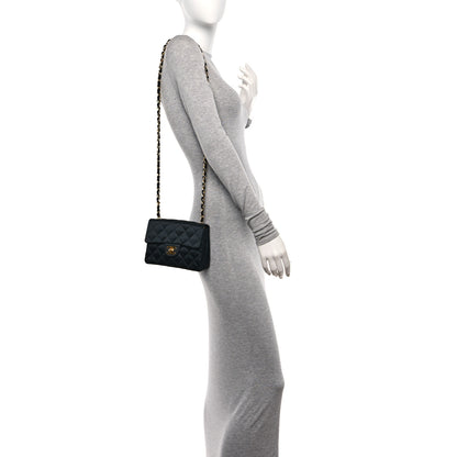 Chanel Satin Quilted Mini Square Flap Black 2 of 10
