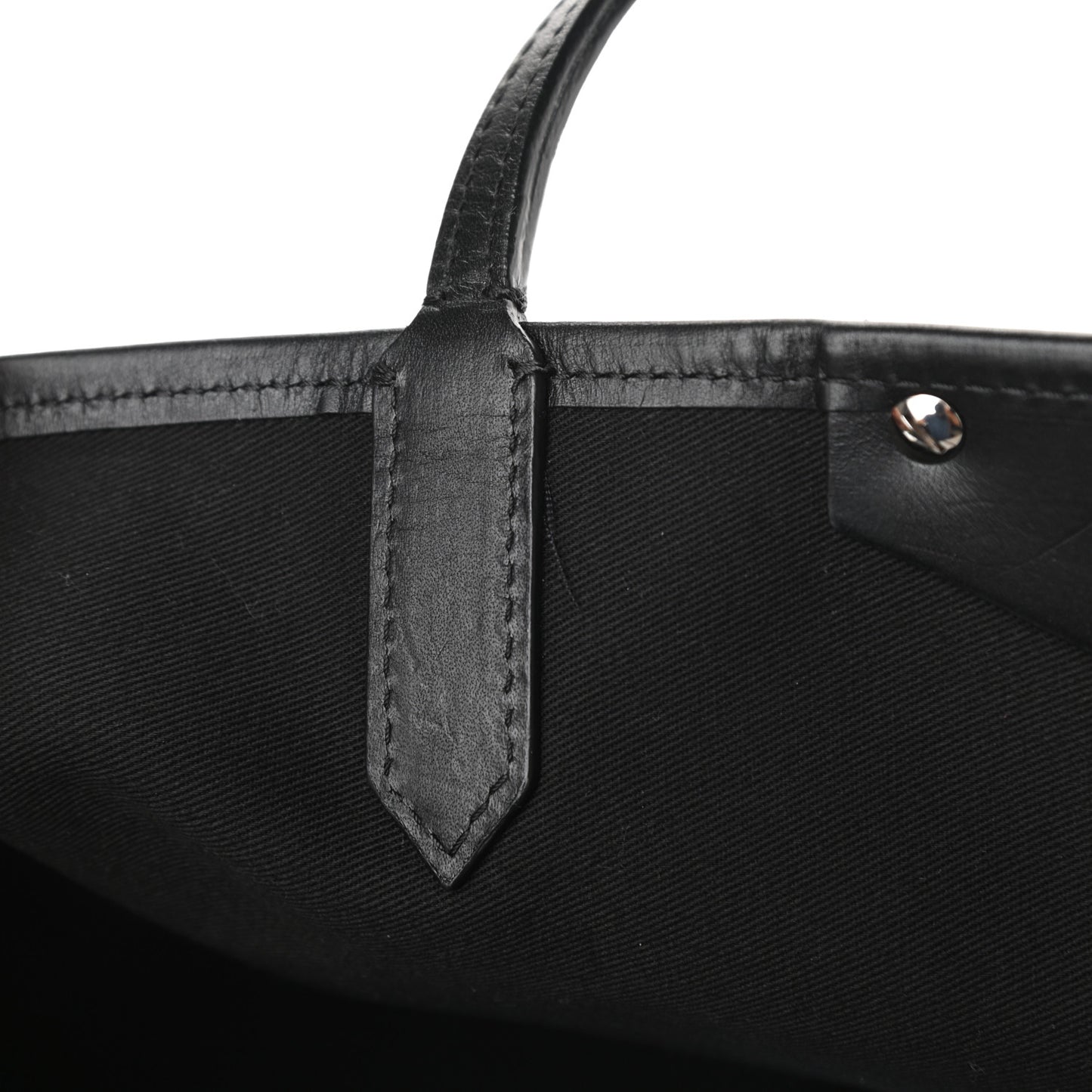 Textured Coated Canvas Bambi Print Large Antigona Tote Black