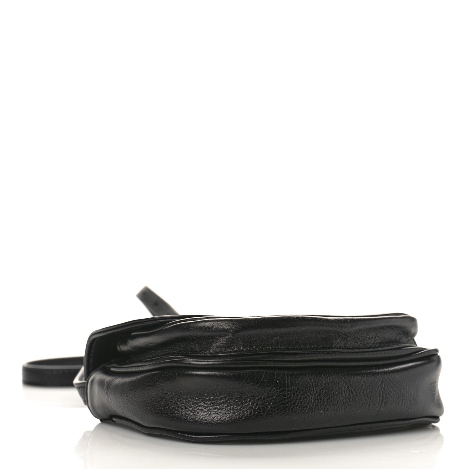 Balenciaga Calfskin Soft B Round Crossbody Bag XS Black 4 of 9