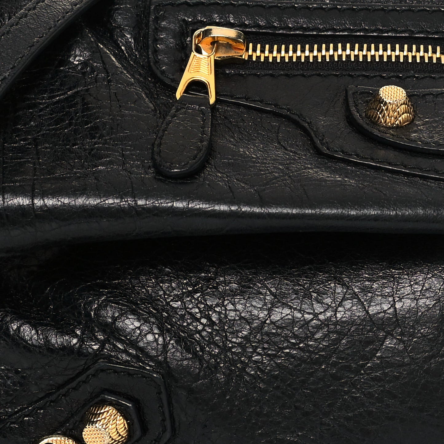 Agneau Giant 12 Gold Hardware Envelope Strap Clutch Black