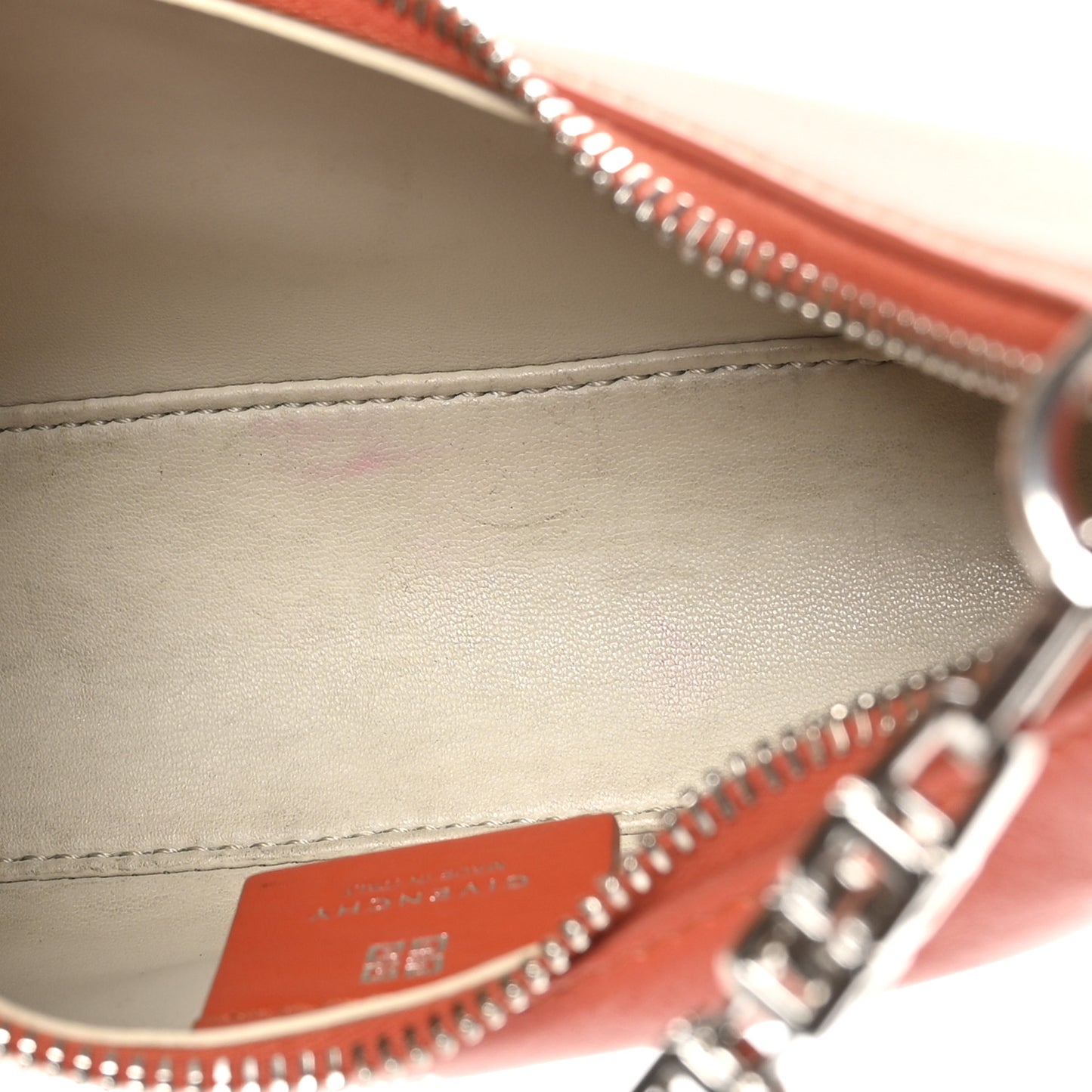 Smooth Calfskin Mini Moon Cut Out Shoulder Bag Orange