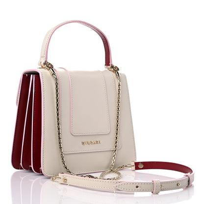 Bulgari Calfskin Serpenti Forever Top Handle White 4 of 12
