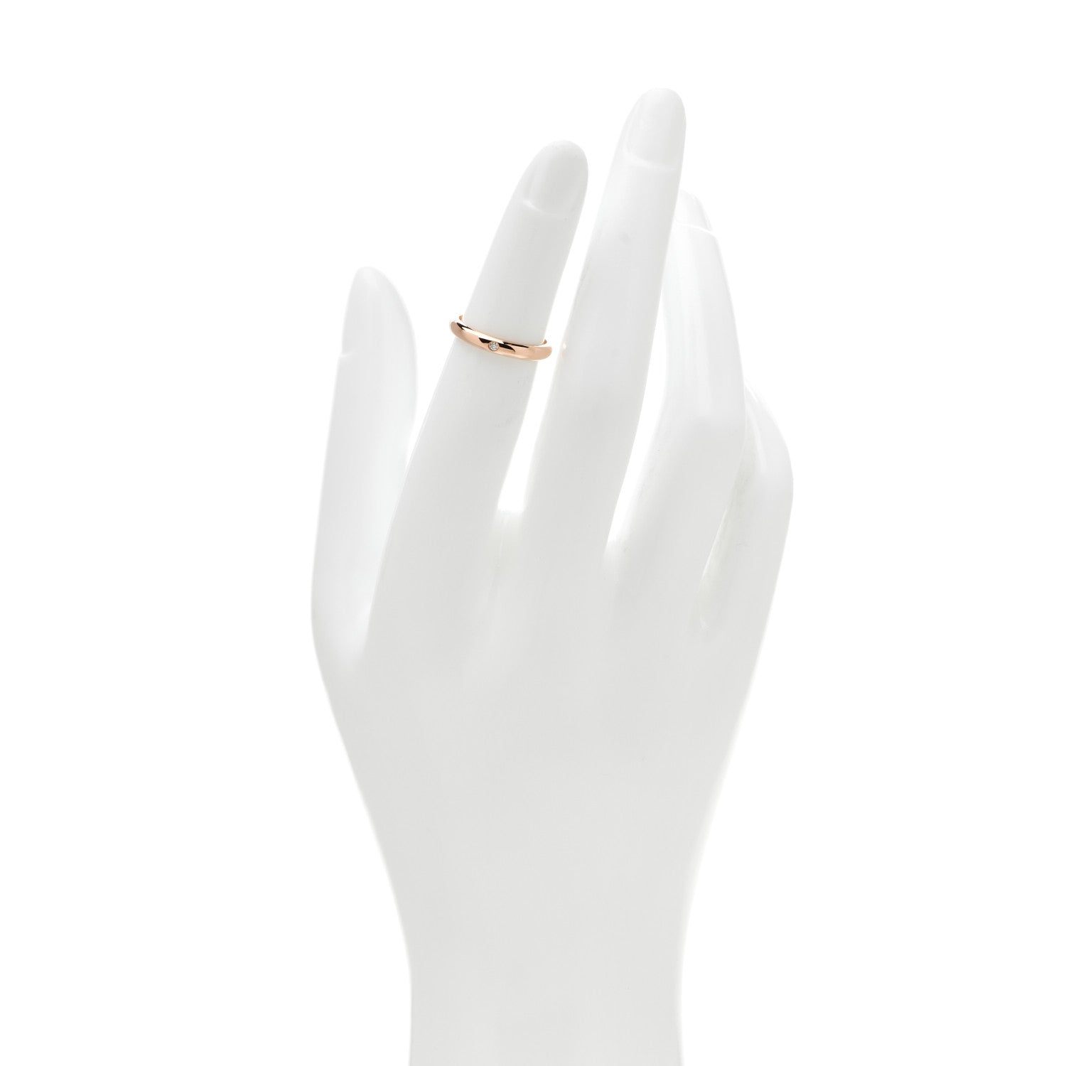 Cartier 18K Pink Gold Diamond 2.6mm 1895 Wedding Band Ring 47 4 2 of 5