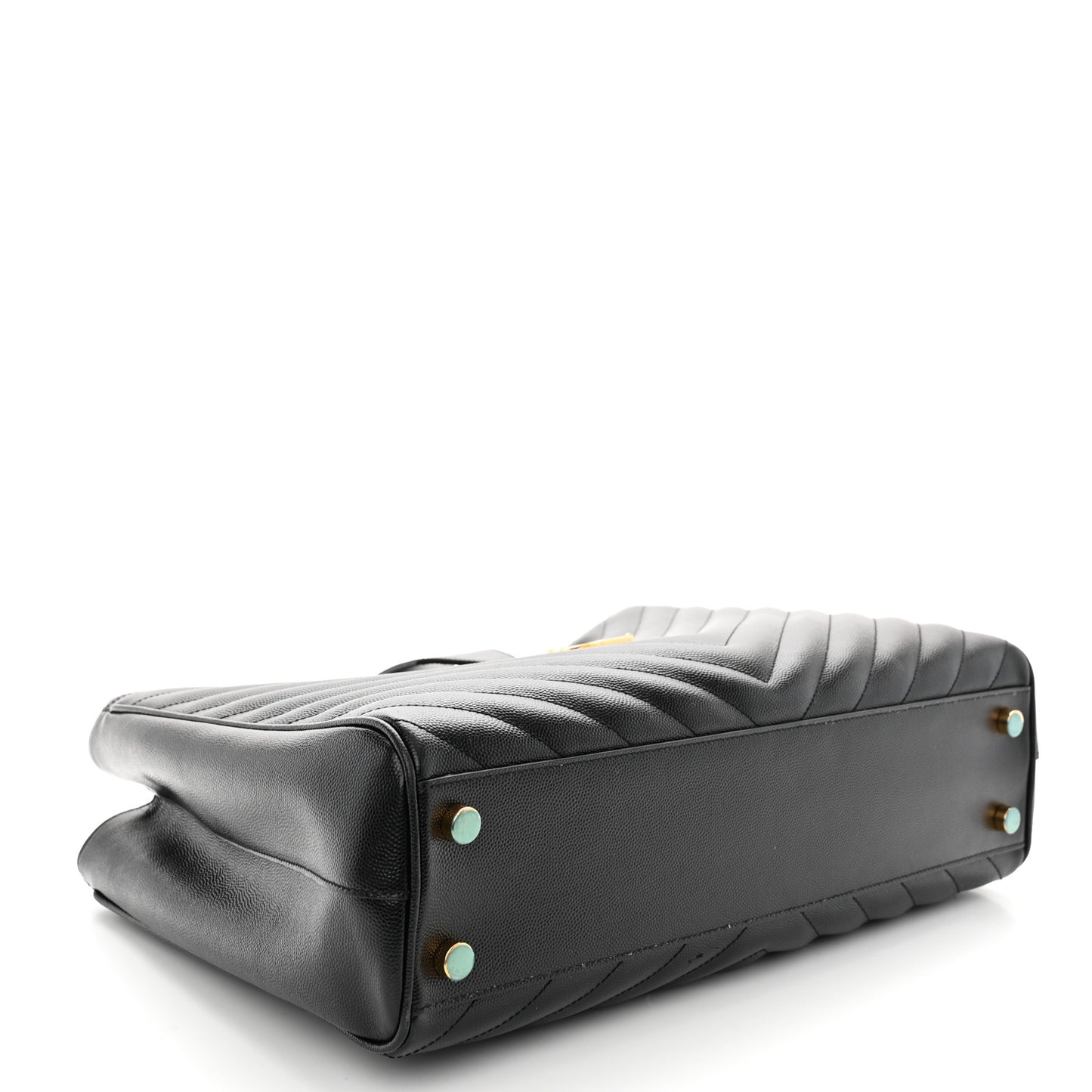 Grain De Poudre Matelasse Chevron Monogram Shopping Bag Black