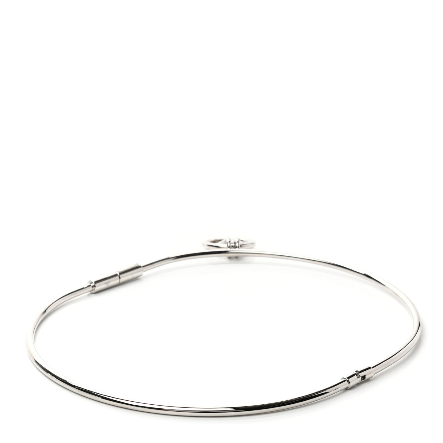 Metal LV Circle Belt M Silver