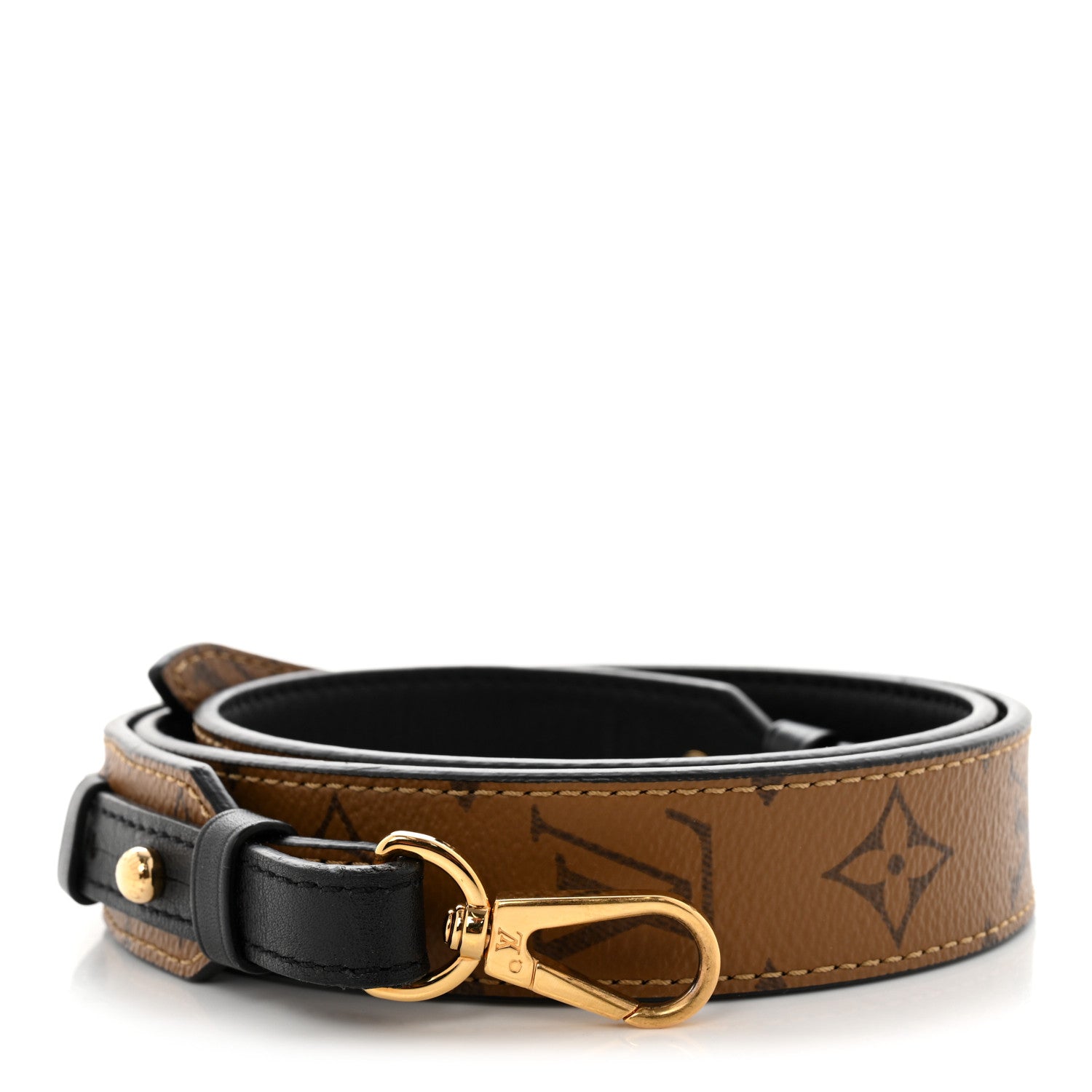 Louis Vuitton Reverse Monogram Bandouliere Shoulder Strap XL Black 1 of 5