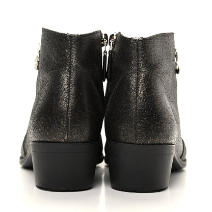 Chanel Metallic Fantasy Calfskin Ankle Boots 37.5 Dark Gold 6 of 9