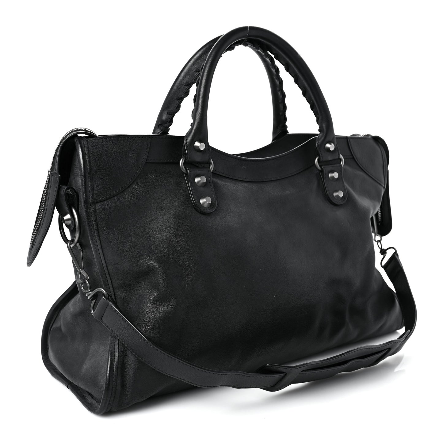 Calfskin Classic Silver Hardware City Black