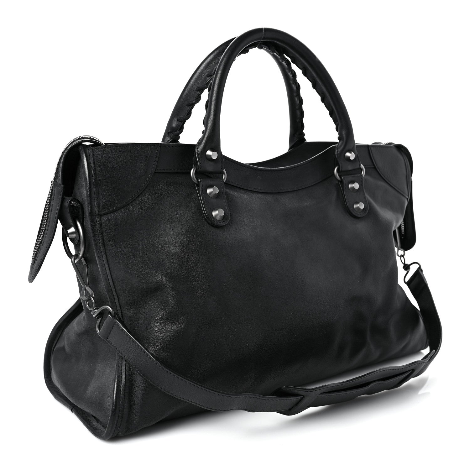 Balenciaga Calfskin Classic Silver Hardware City Black 2 of 7