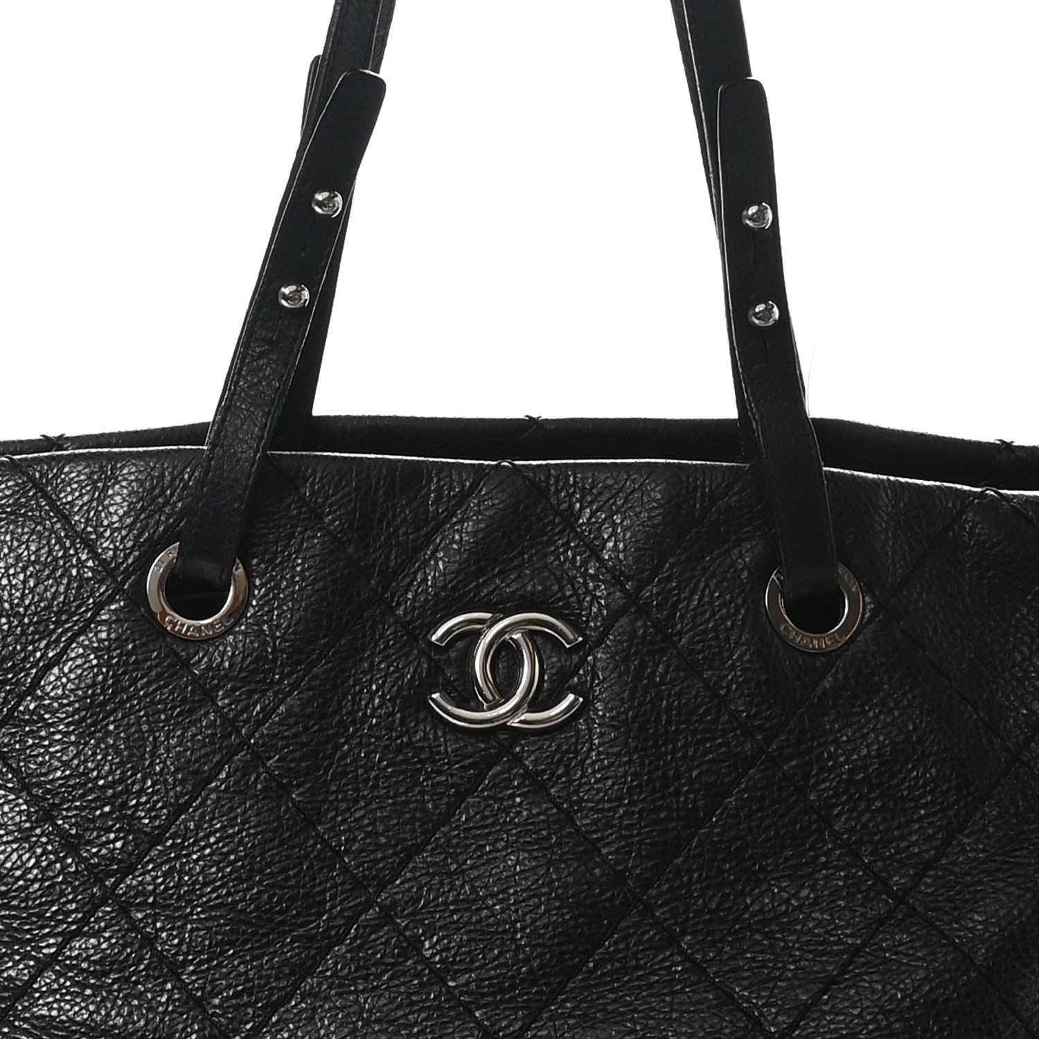 Chanel Glazed Calfskin Large On The Road Tote Black 8 of 10