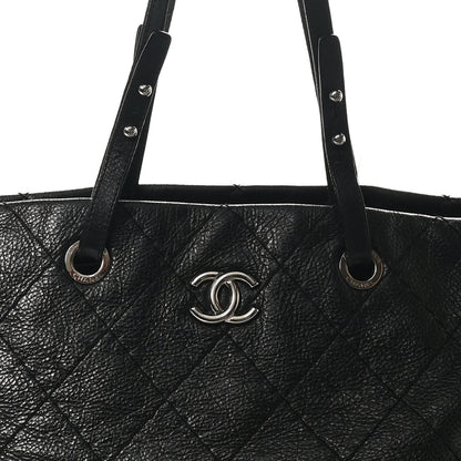 Chanel Glazed Calfskin Large On The Road Tote Black 8 of 10