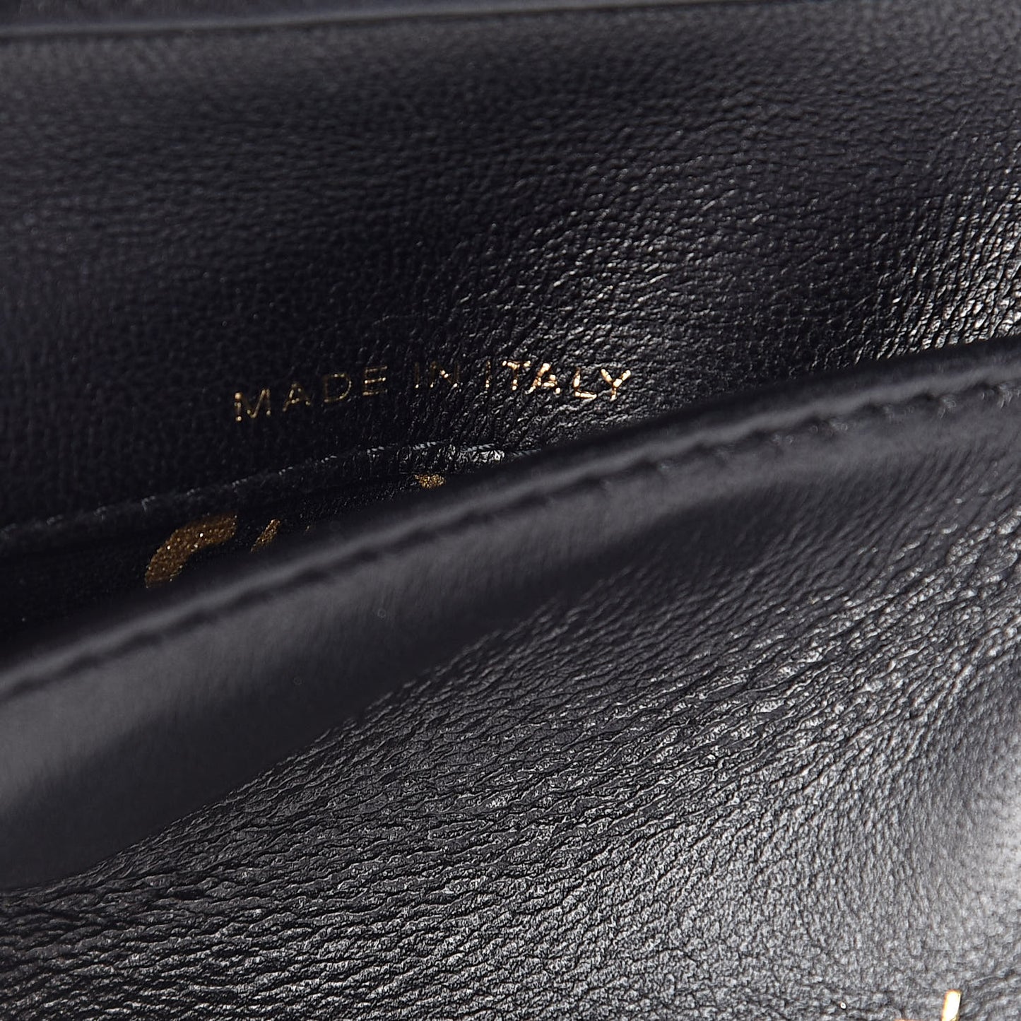 Lambskin Quilted Small Compact Wallet Black