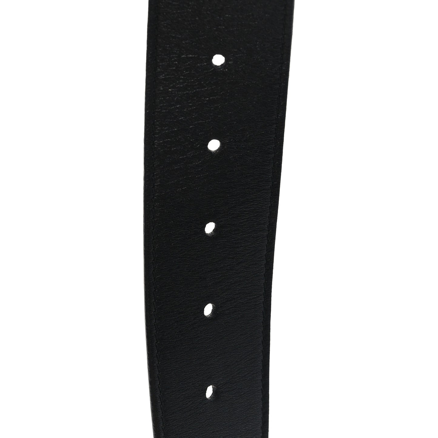 Moon Calfskin Pearl Double G 40mm Belt 85 34 Black Cream