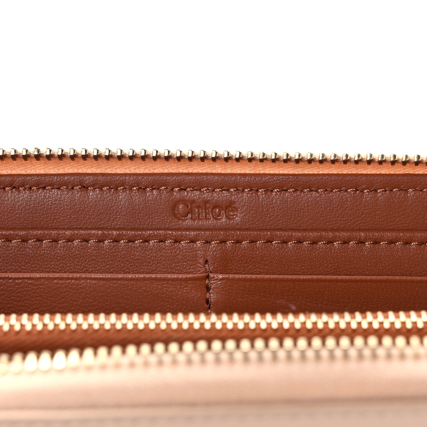 Chloe Lambskin Sense Zip Around Wallet Cement Pink 6 of 9