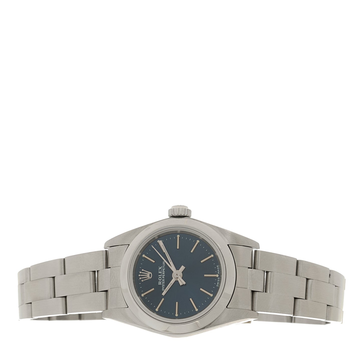 Stainless Steel 24mm Oyster Perpetual Watch Blue 76080