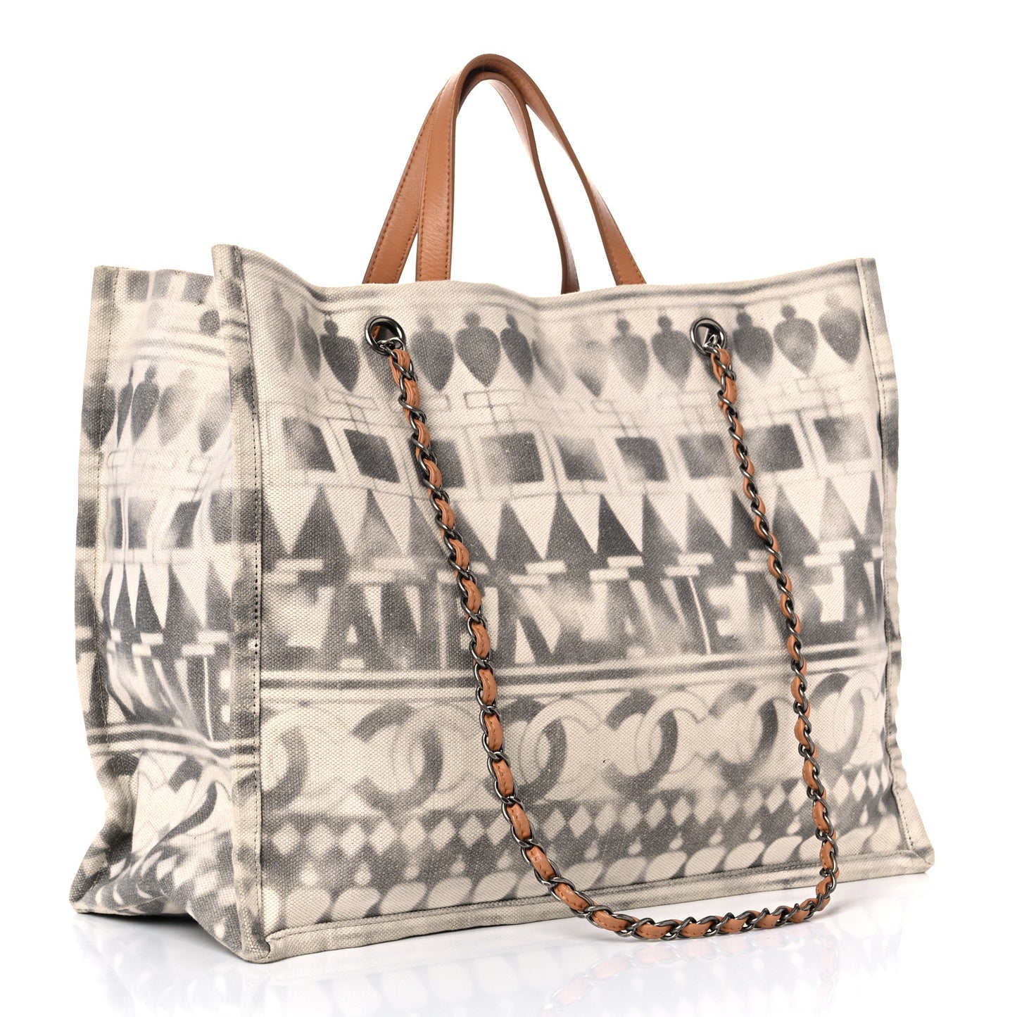 Canvas Large Iliad Shopping Tote Beige