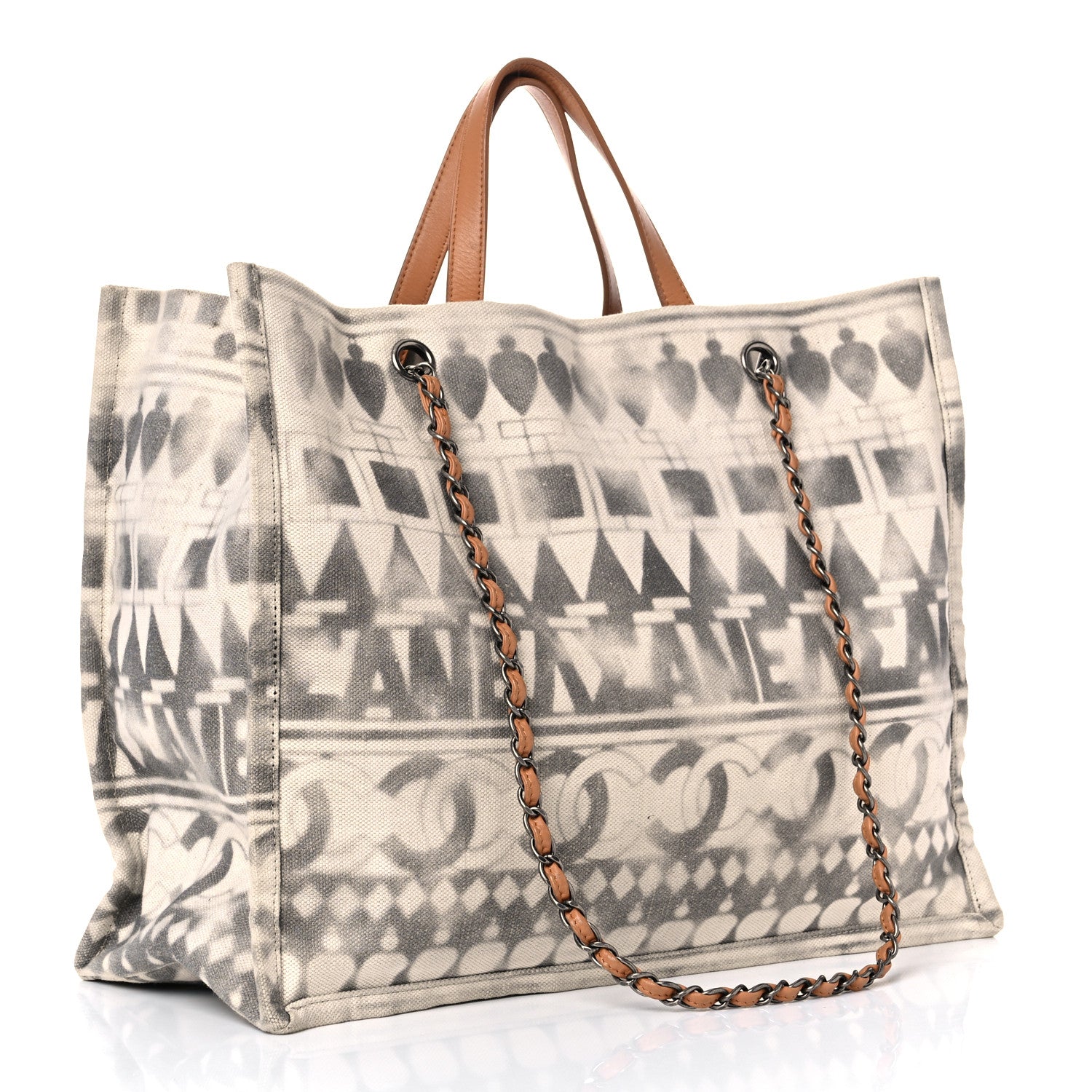 Chanel Canvas Large Iliad Shopping Tote Beige 2 of 15