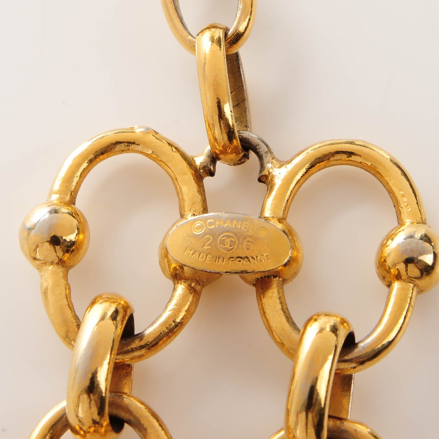 CC Medallion Chain Bracelet Gold
